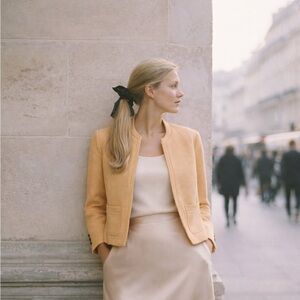 CHANEL Cotton, Silk Lined Jacket